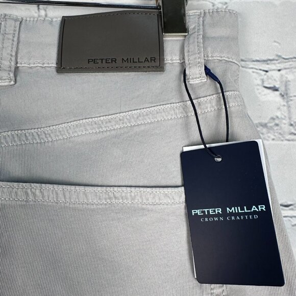 Peter Millar Crown Crafted Wayfare Five-Pocket Pant, Size W30 x L30, Platinum - Picture 9 of 16